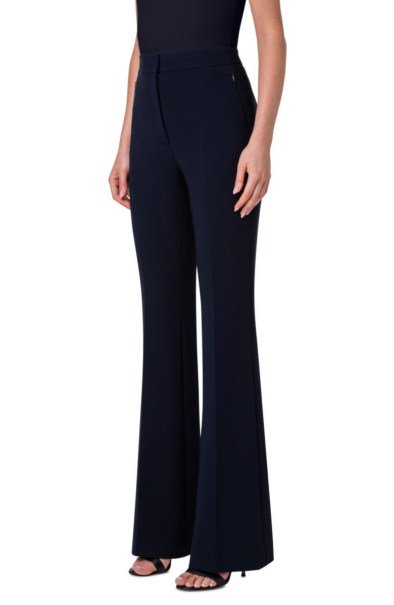 Akris Farida Stretch Wool Bootcut Pants, Alternate, color, 