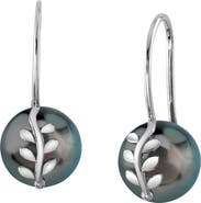 The Pearl Source Tahitian South Sea Pearl Jayne Leaf Earrings