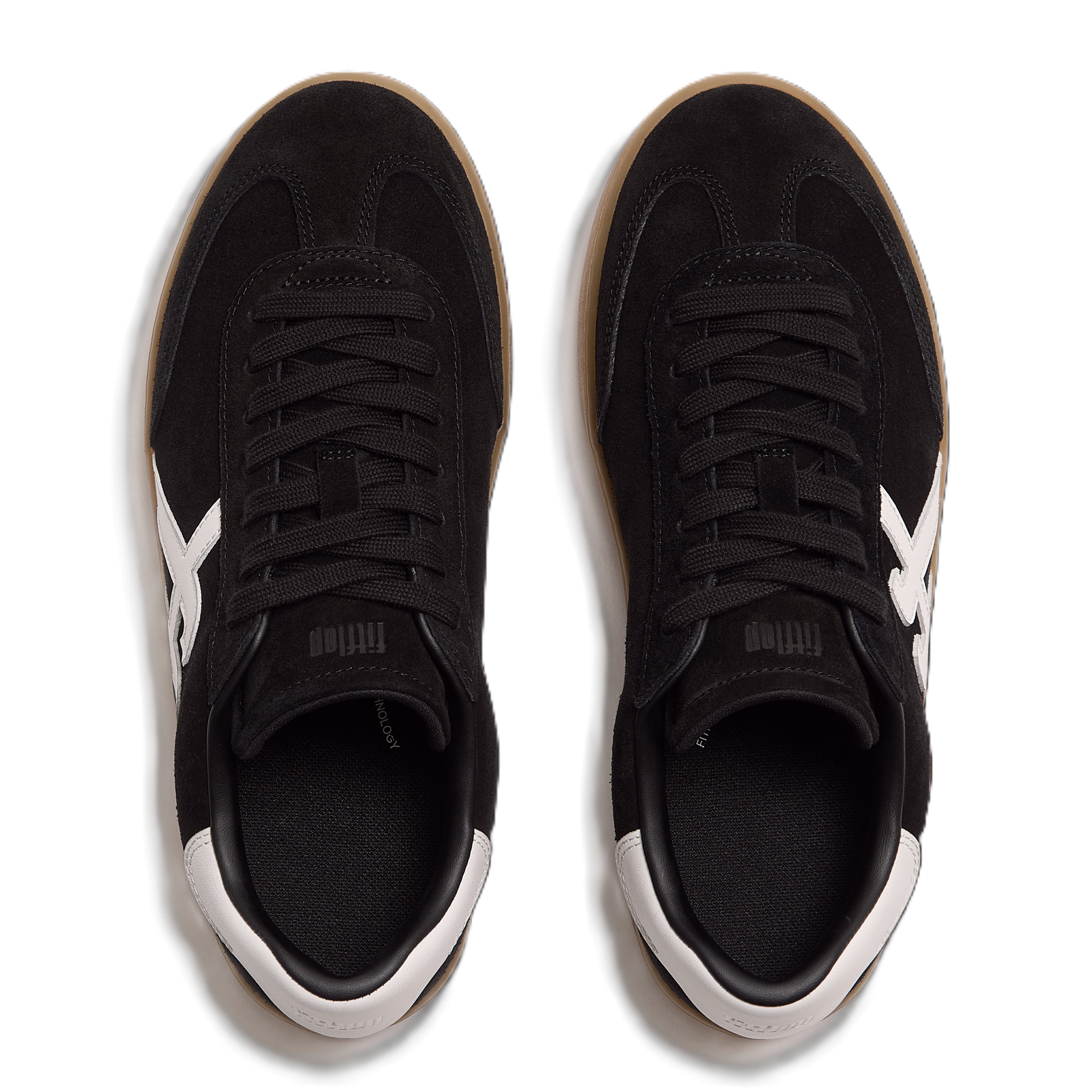 FitFlop The Dash T Toe Sneakers, Alternate, color, Black/Urban White