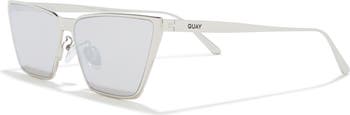 Bad Habit 63mm Chrome Cat Eye Sunglasses
