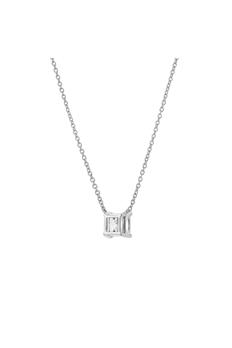 Princess Charm 14K Gold Lab Grown Diamond Necklace - 1 ct, Alternate, color, 14K White Gold