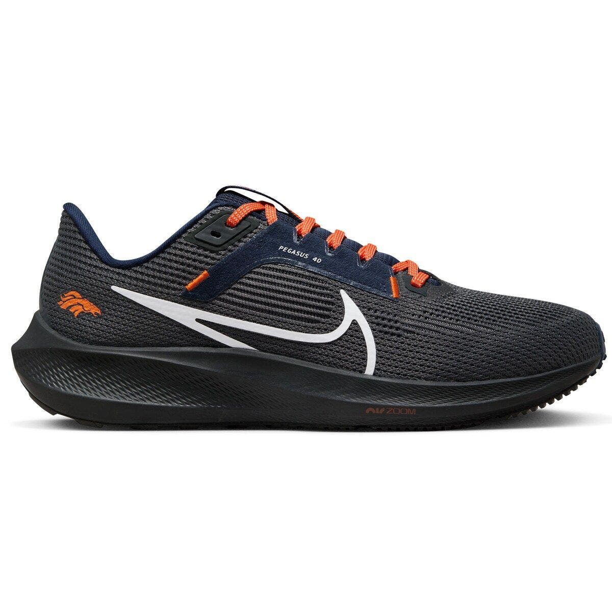 Nike Unisex Nike  Anthracite Denver Broncos Zoom Pegasus 40 Running Shoe, Main, color, 
