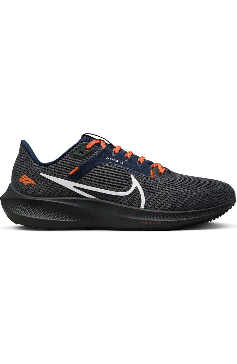 Nike Unisex Nike Anthracite Denver Broncos Zoom Pegasus 40 Running Shoe, Main, color,