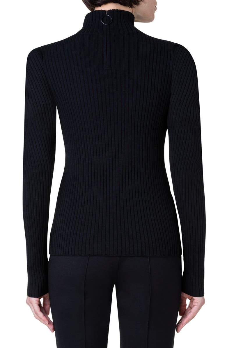 Akris punto Rib Virgin Merino Wool Sweater, Alternate, color,