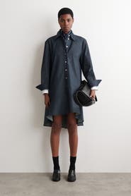 COS Flared Denim Mini Shirt Dress