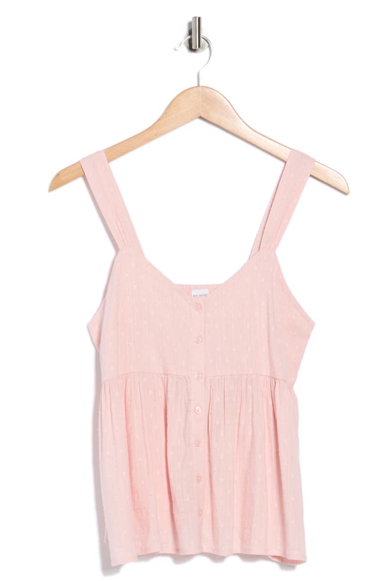 Clip Dot Button-Up Tank, Alternate, color, PINK LOTUS