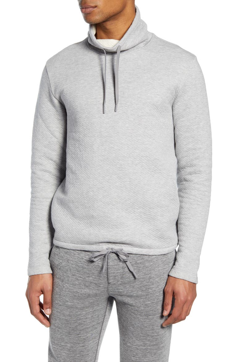 Funnel Neck Sweatshirt, Main, color, LIGHT HEATHER GREY