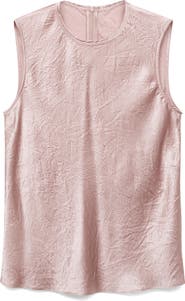 MANGO Crinkle Satin Shell Top