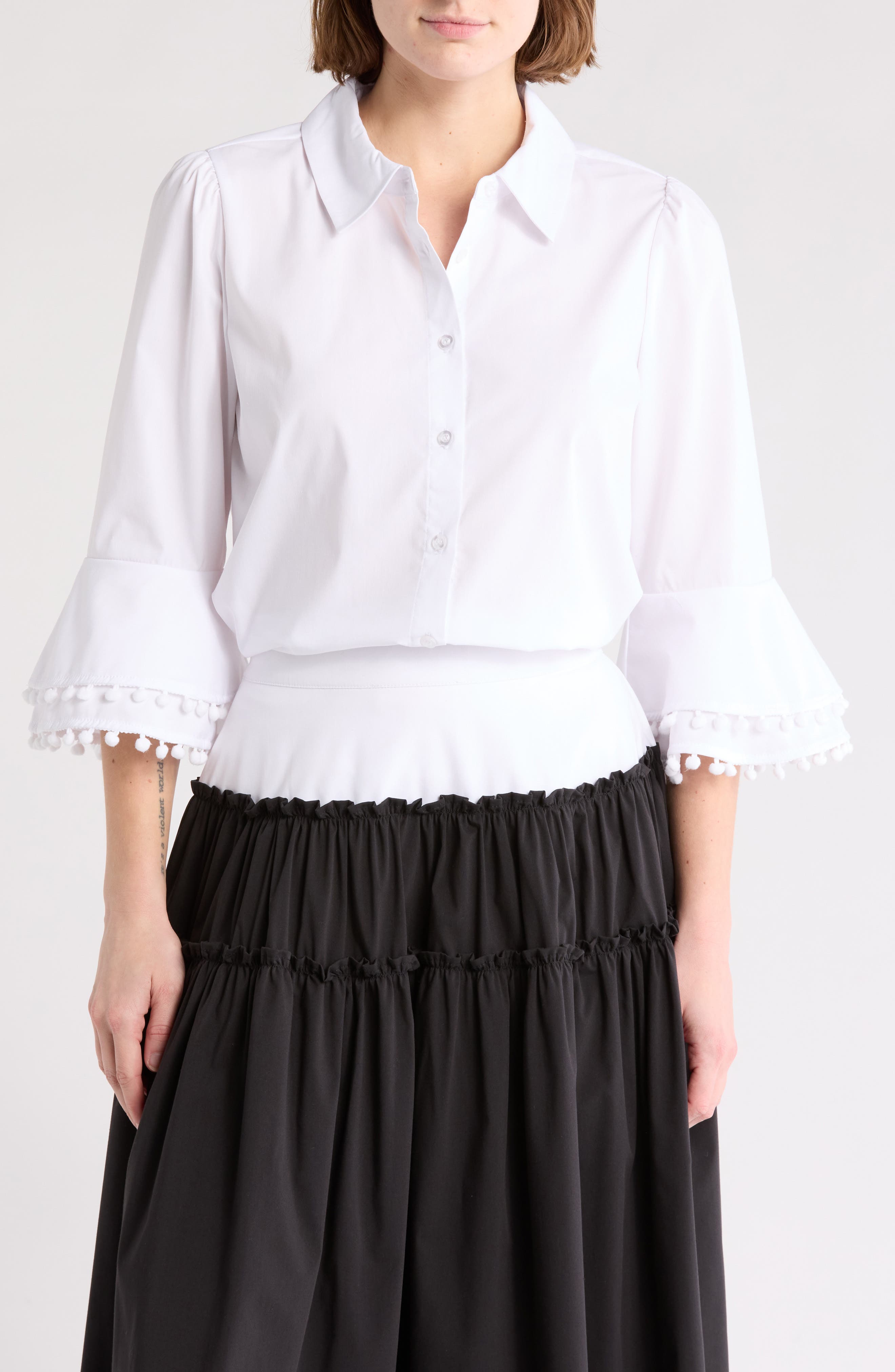 BY DESIGN Angel Button-Up Shirt