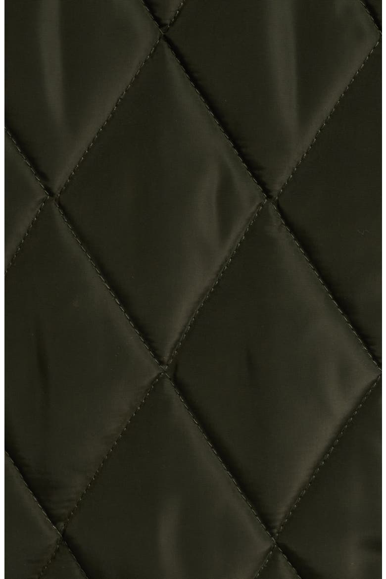 Diamond Quilted Hooded Stadium Coat, Alternate, color, OLIVE/SAGE