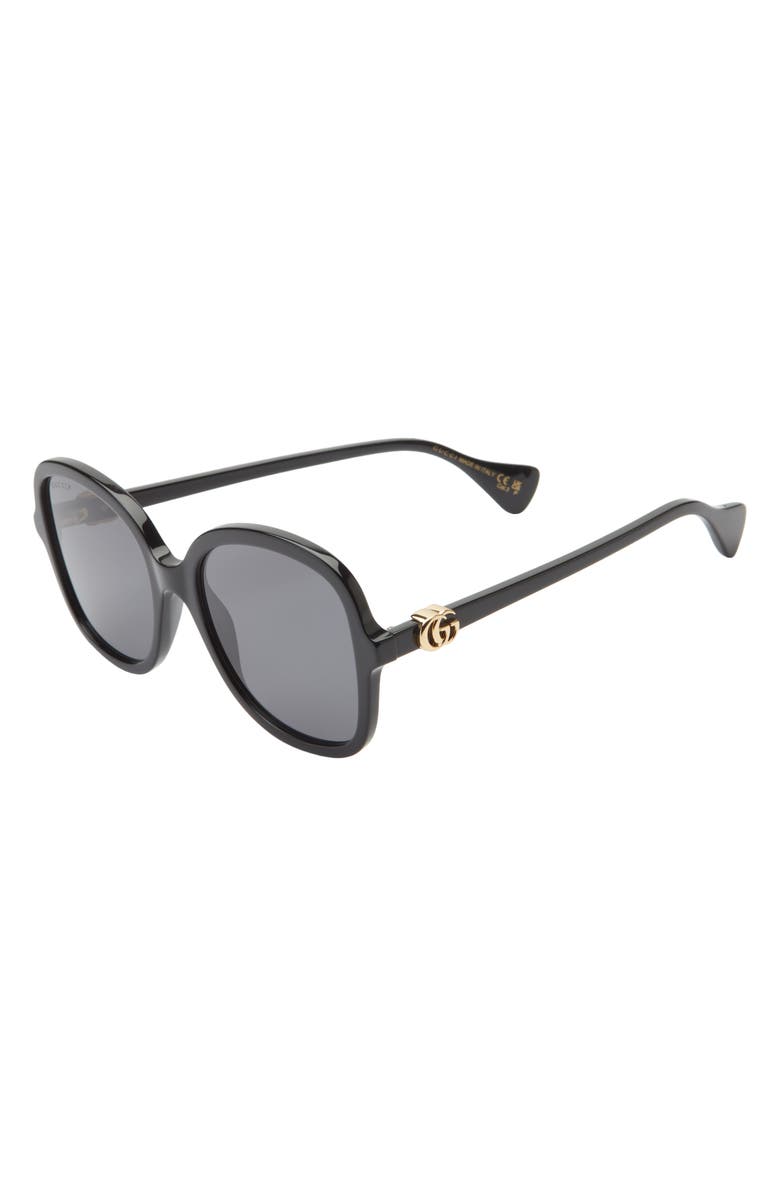 Gucci 56mm Oval Sunglasses, Alternate, color, 