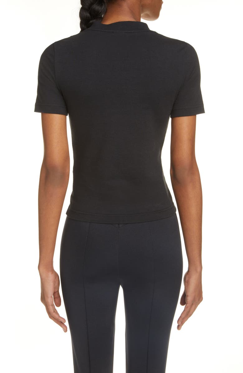 Balenciaga Sticky Note Mock Neck Stretch Cotton T-Shirt, Alternate, color, 