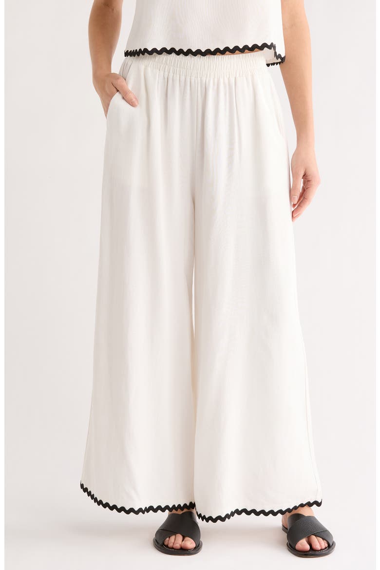Pull-On Wide Leg Pants, Main, color, OFF WHITE