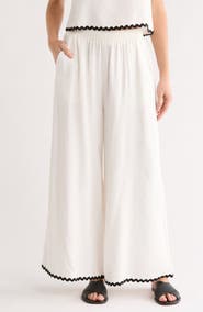 PATRIZIA LUCA Pull-On Wide Leg Pants