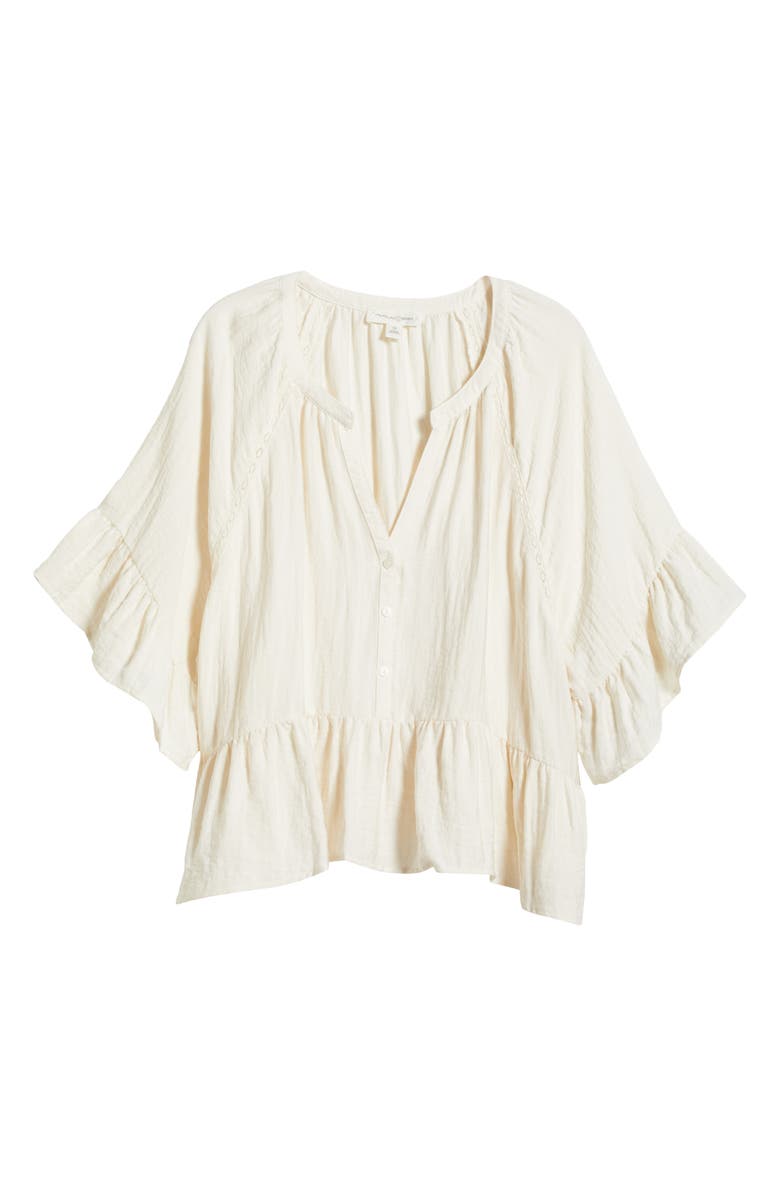 Treasure & Bond Ruffle Peplum Top, Alternate, color, Ivory Egret