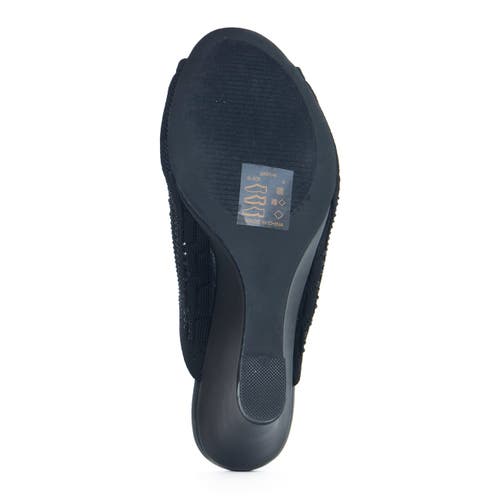 Lauren Lorraine Martha Wedge Sandal In Blue