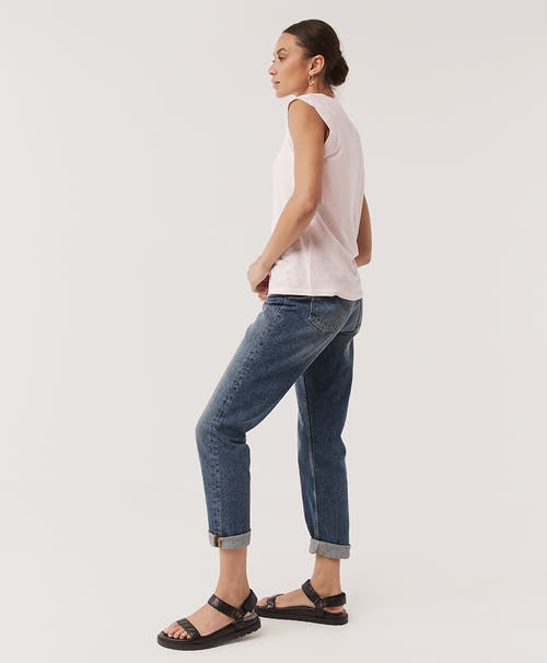 Pact Organic Featherweight Slub Muscle Tee In Gray
