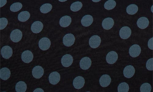 Reformation Anelis Polka Dot Drop Waist Midi Dress In Blue