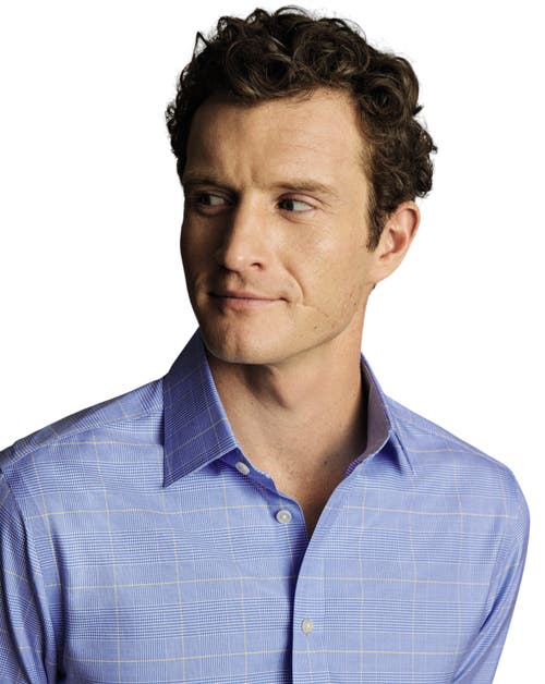 Charles Tyrwhitt Non-iron Prince Of Wales Check Shirt In Animal Print