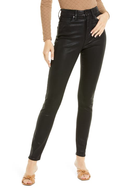 Cheeky Ankle Skinny Jeans (Black Fog Luxe Coating)