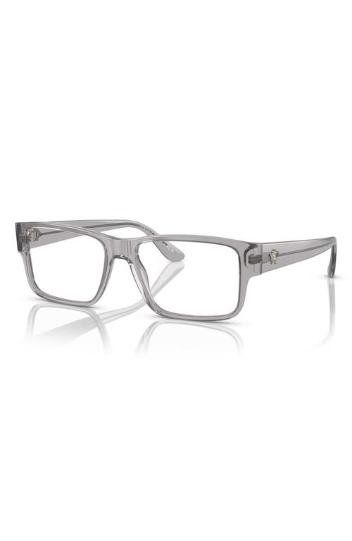 Versace Geometrically Framed Flat Mirror In Grey