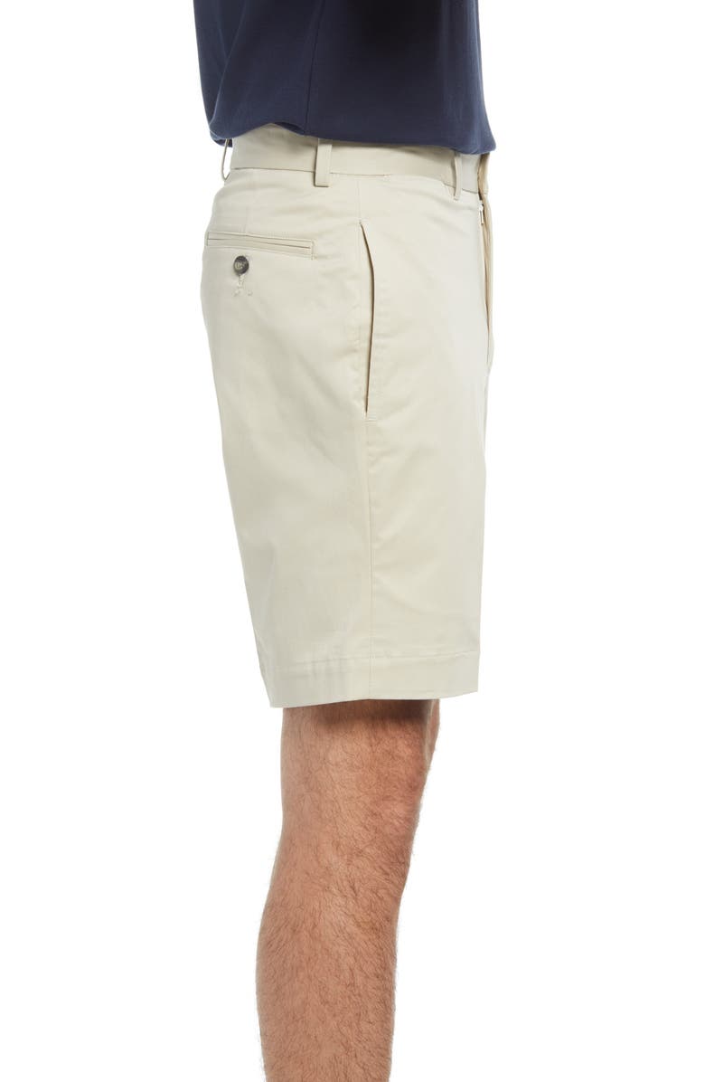 Berle Charleston Khakis Flat Front Stretch Twill Shorts, Alternate, color, Stone