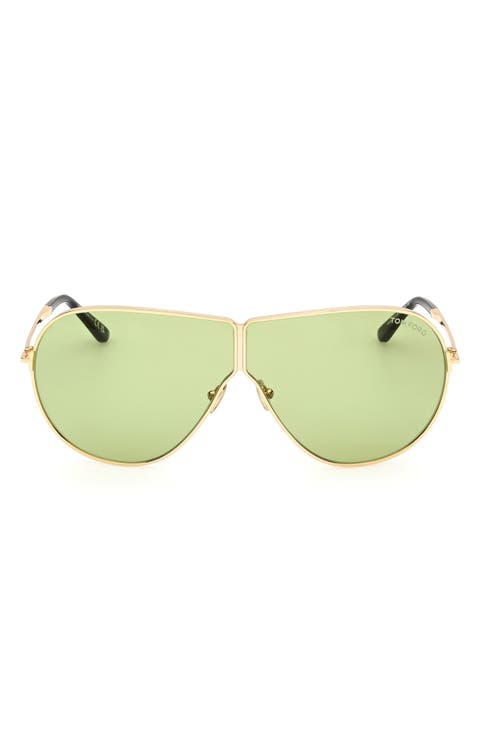 Keating 71mm Oversize Pilot Sunglasses