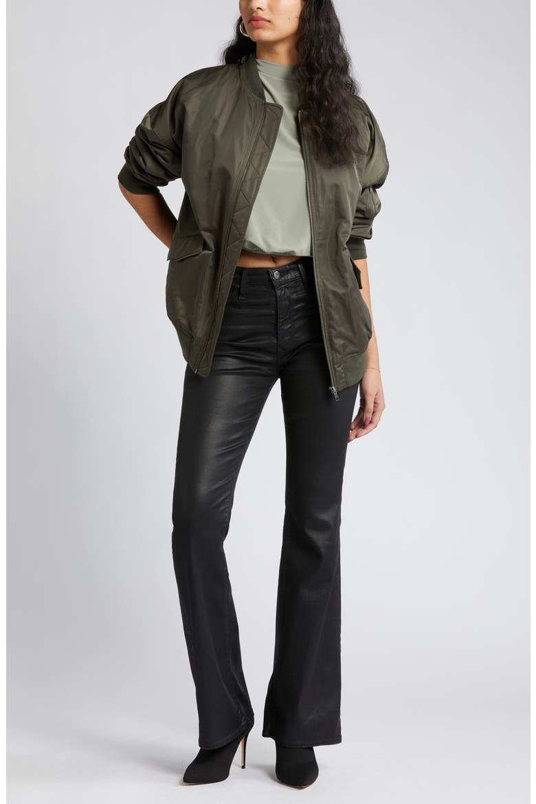Knit Blouson Crop Top, Alternate, color, GREEN HALO