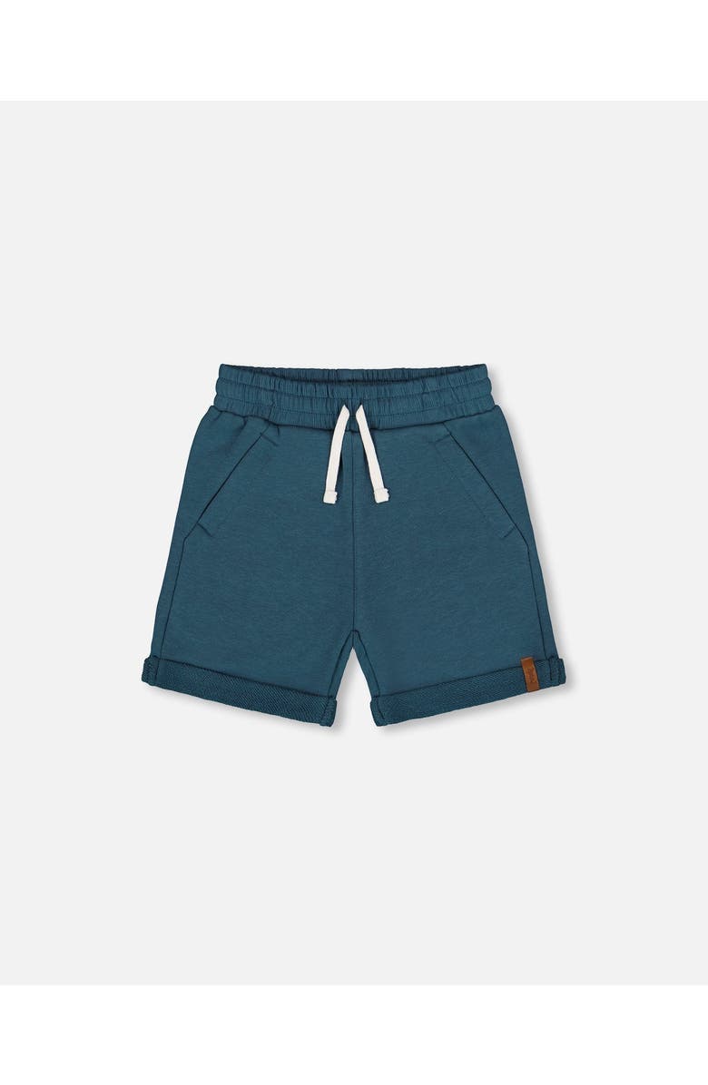 Deux par Deux Little Boy's French Terry Short Teal, Main, color, 
