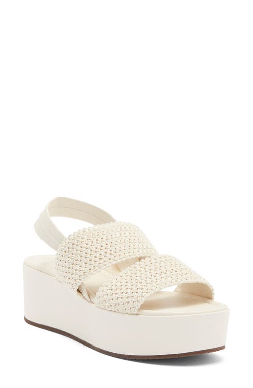Nordstrom Rack Cassie Platform Wedge Slingback Sandal In Ivory Vanilla