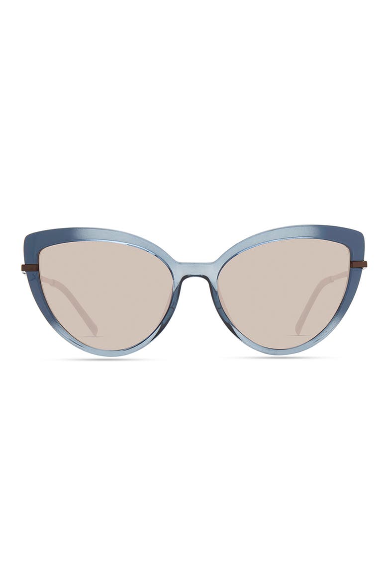 Aubrey 55mm Polarized Cat Eye Sunglasses, Main, color, PURPLE STRIPE