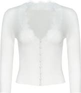 L'AGENCE Eluna Lace Detail Cardigan