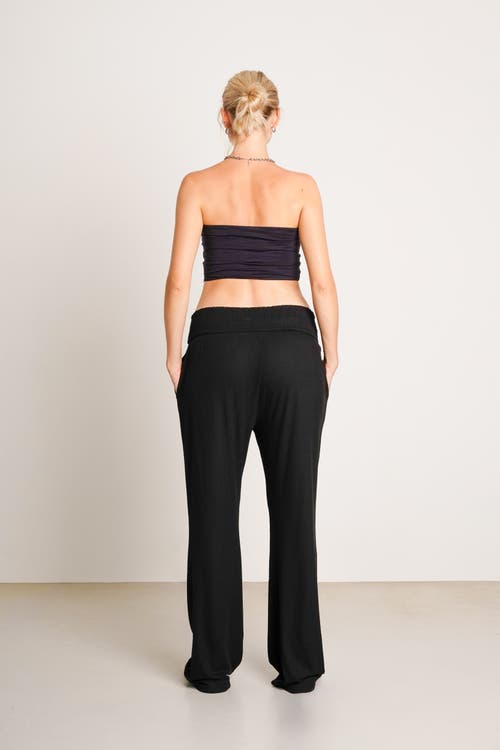 Nom Maternity Super Soft  Rib Pant In Black