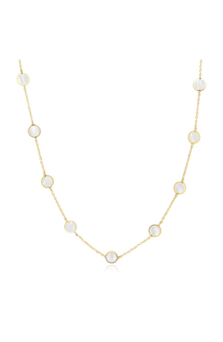 The Lovery Fine Jewelry Mother of Pearl Bubble Chain Necklace, Main, color, Mother Of Pearl