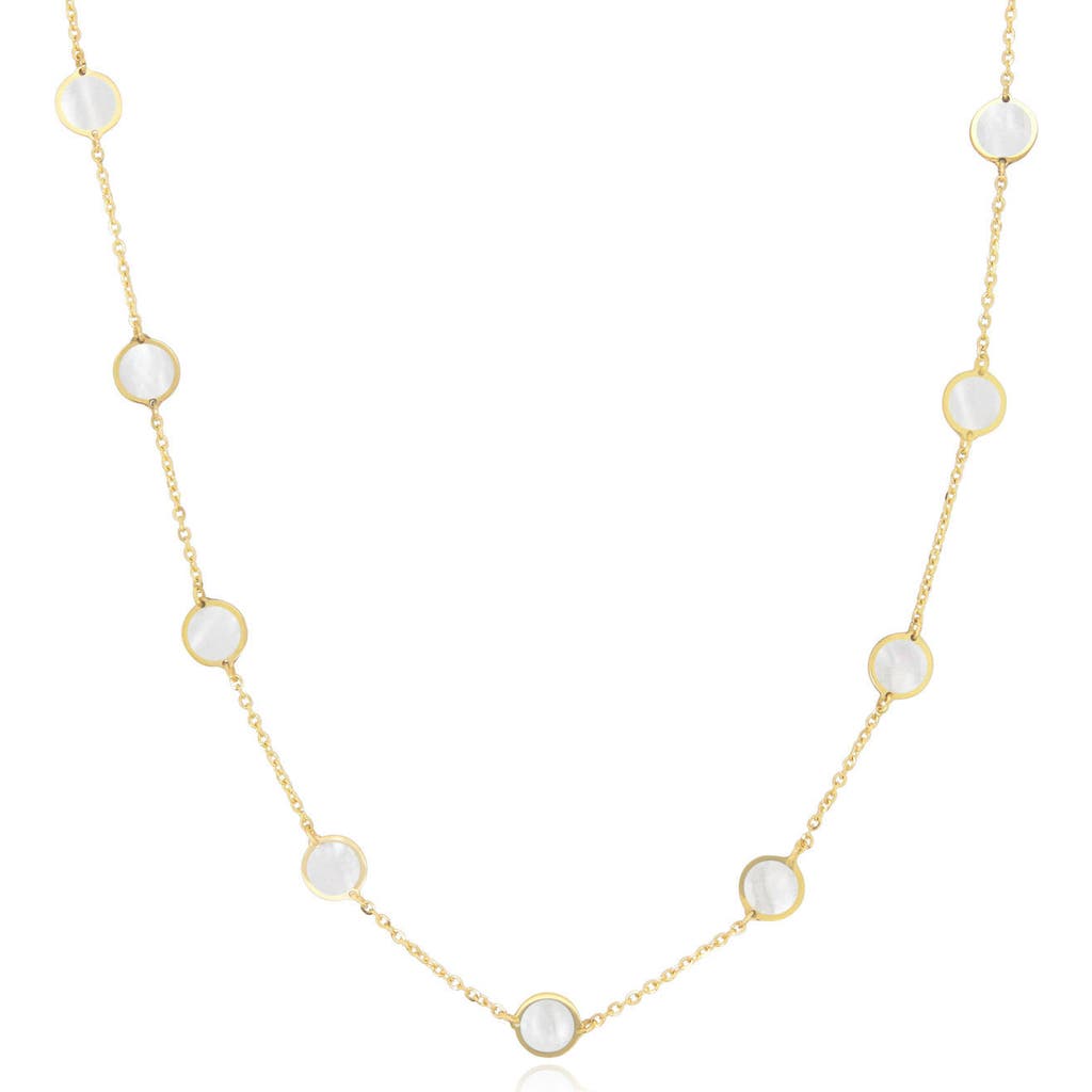 The Lovery Fine Jewelry Mother Of Pearl Bubble Chain Necklace In Gold