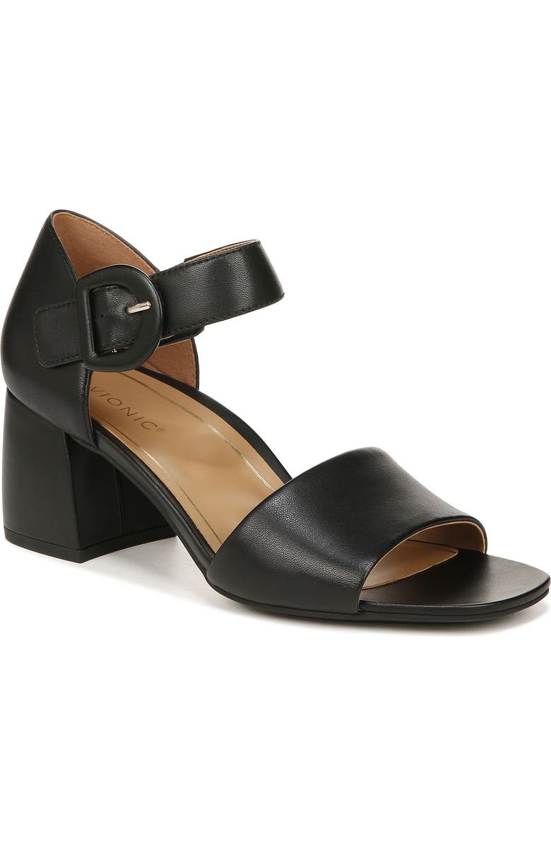 Vionic Chardonnay Block Heel Sandal, Main, color, Black
