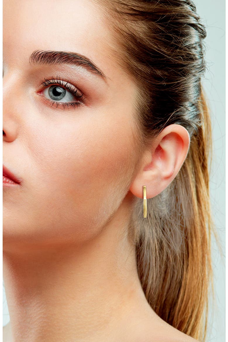 10K Gold Hoop Earrings, 24mm, Alternate, color, GOLD