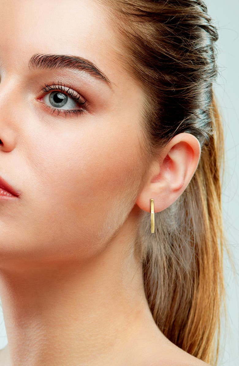 DELMAR 10K Gold Hoop Earrings, 24mm, Alternate, color,