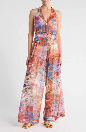 M Missoni Halter Sleeveless Wide Leg Jumpsuit