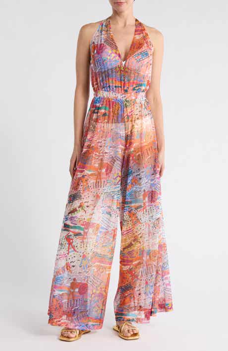 M Missoni Halter Sleeveless Wide Leg Jumpsuit