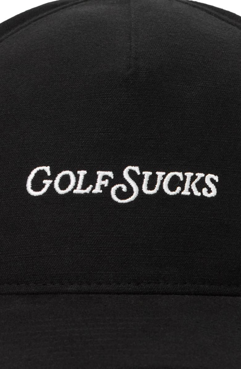 TravisMathew Golf Sucks Six-Panel Snapback Cap, Alternate, color, Black