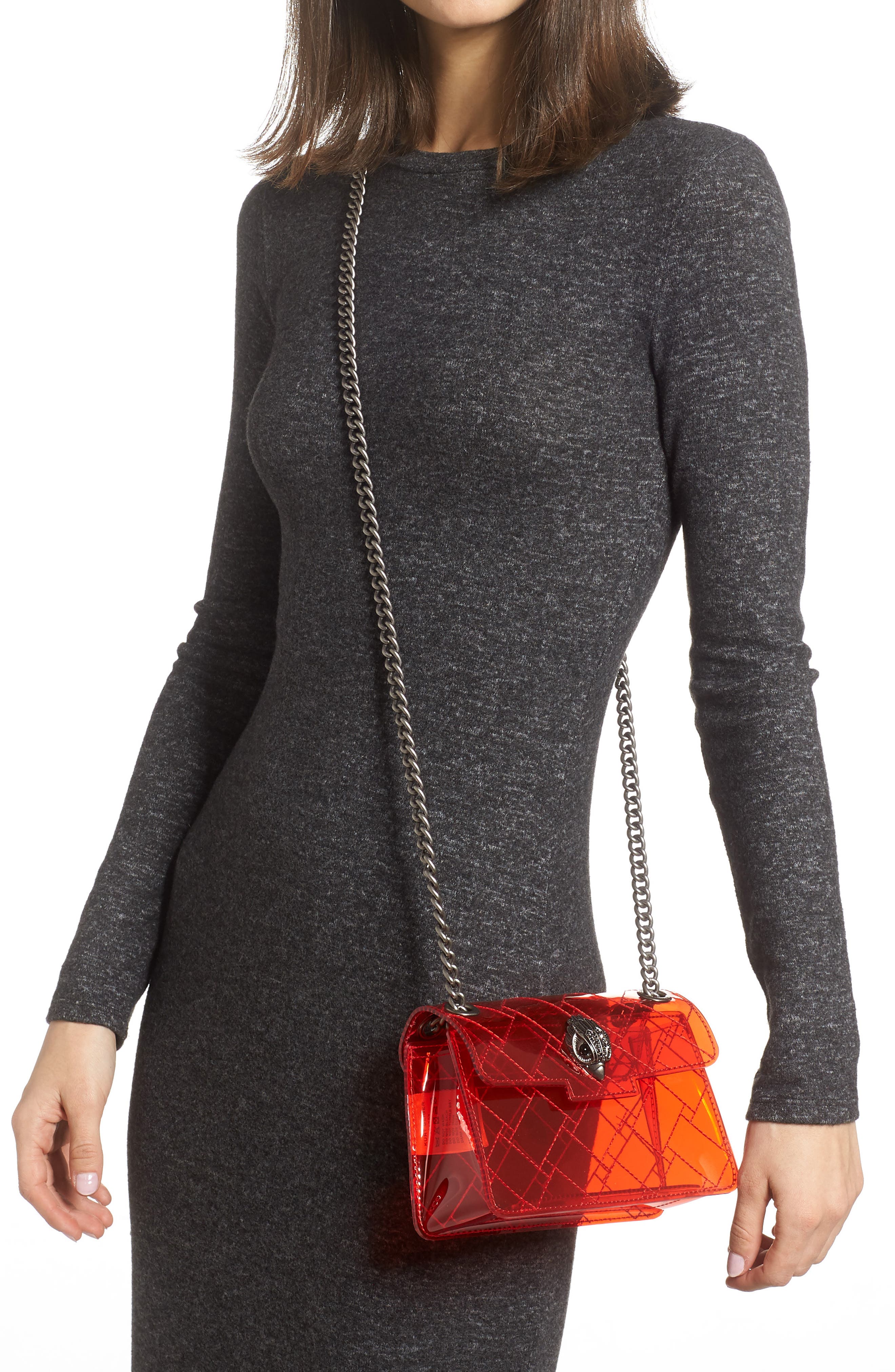 Kurt Geiger London Mini Kensington Transparent Shoulder Bag, Alternate, color, 