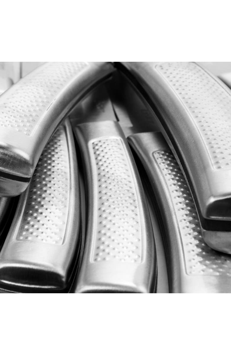 OSTER Wellisford 14 Piece Stainless Steel Cutlery Set with Black Rubber Wood Block, Alternate, color, Black