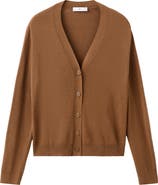 MANGO V-Neck Knit Cardigan