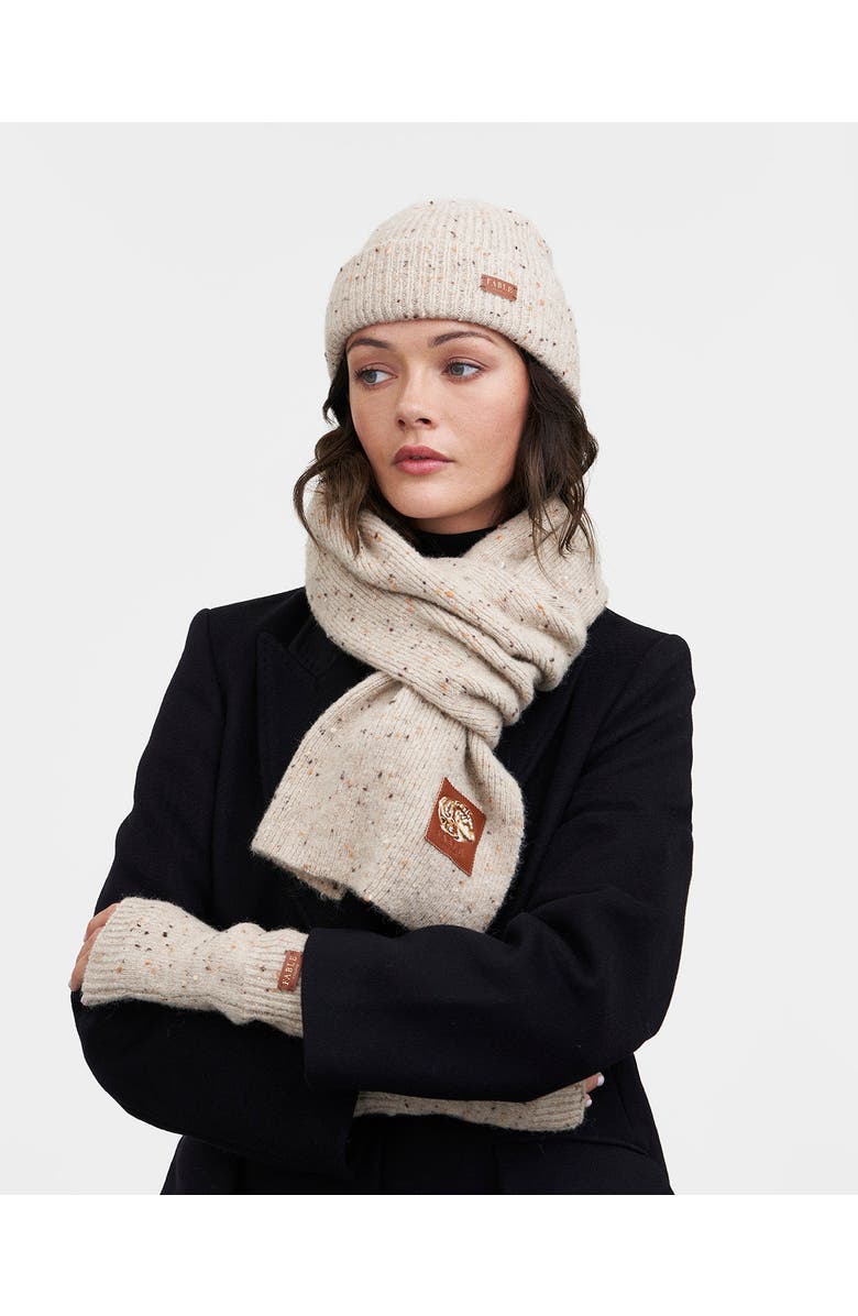 Fable England Taupe Knitted Scarf, Alternate, color, Taupe