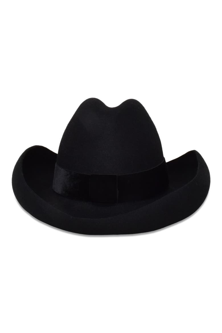 Belle Felt Western Hat, Alternate, color, BLACK
