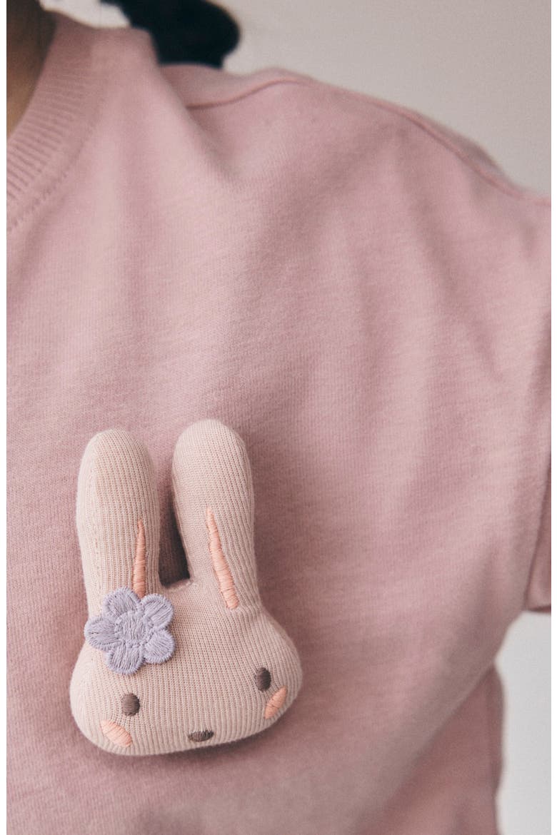 Kids' Bunny Top & Sparkle Skirt Set, Alternate, color, PINK