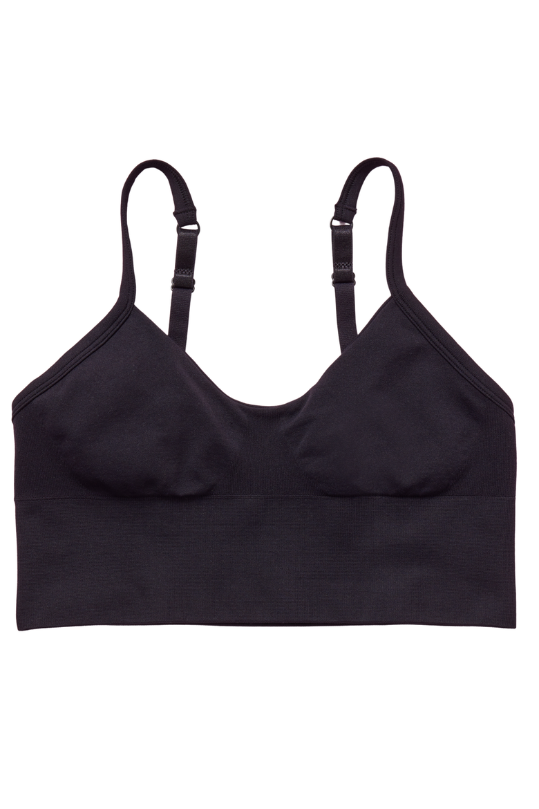Lola Seamless Crop Bra, Main, color, Black