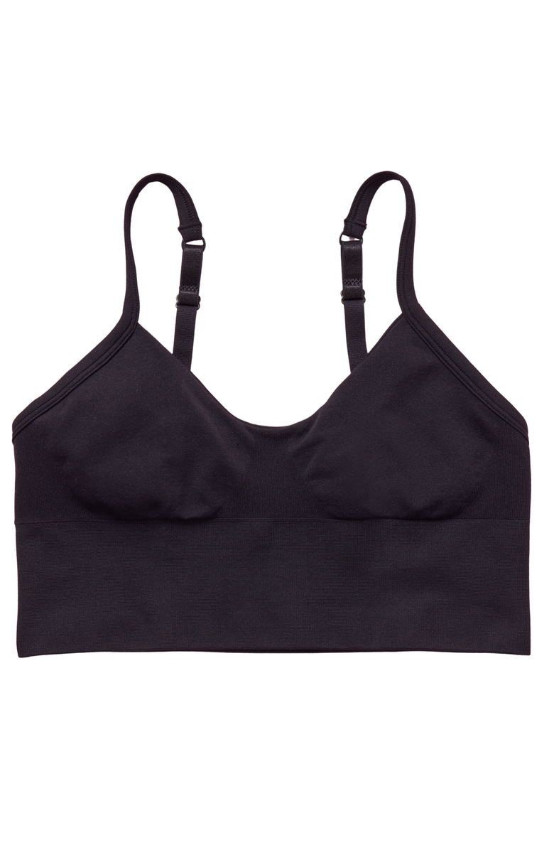 Yellowberry Lola Seamless Crop Bra, Main, color, Black