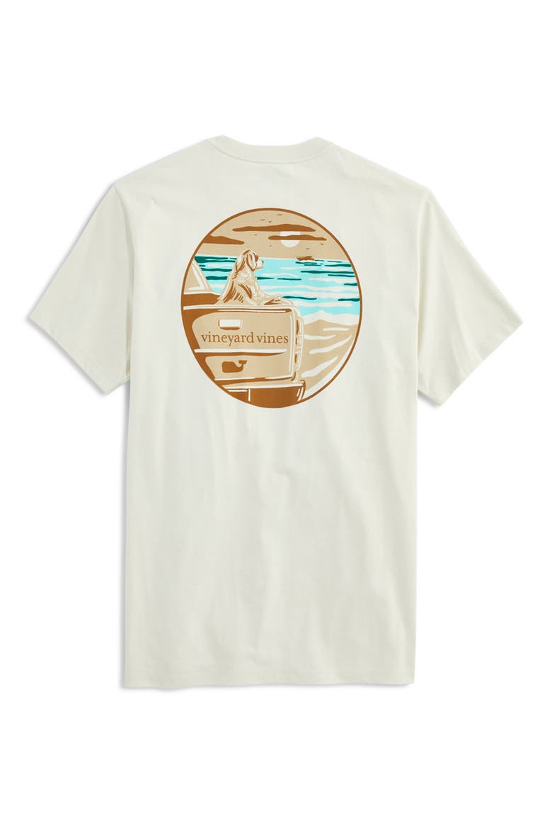 Beach Dog Cotton Graphic T-Shirt, Alternate, color, STONE